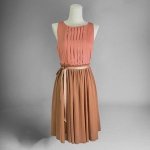 F21 Sleeveless Midi Dress in Natural Tones